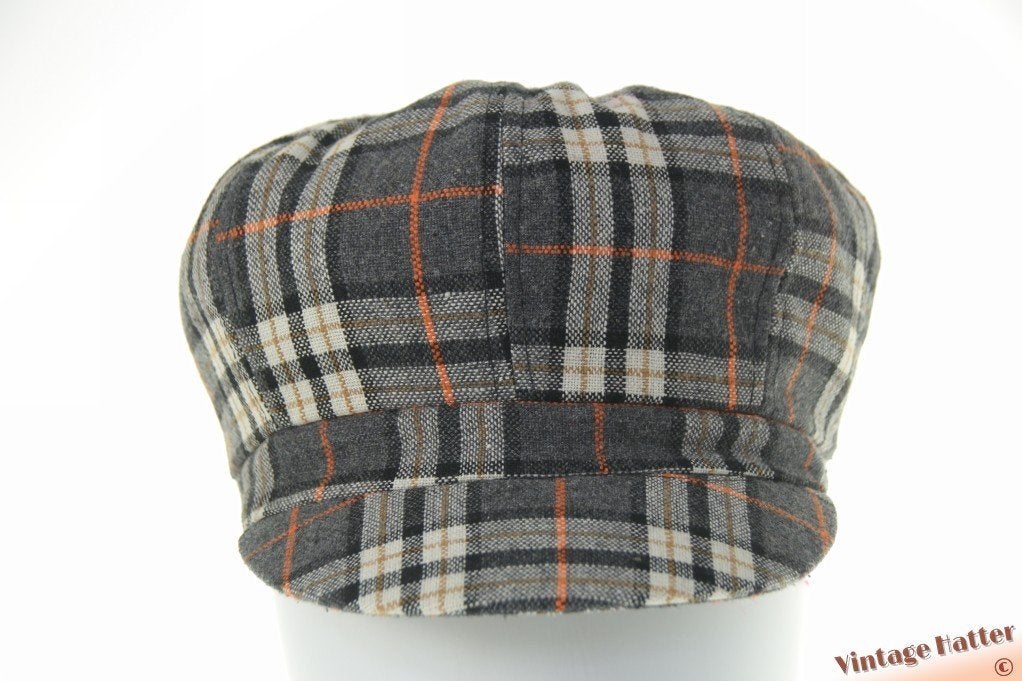 Vintage Ballonpet grijs geruit katoen mix 56-60, Kleding | Dames, Ophalen of Verzenden, Zo goed als nieuw, 58 cm (L, 7¼ inch) of meer