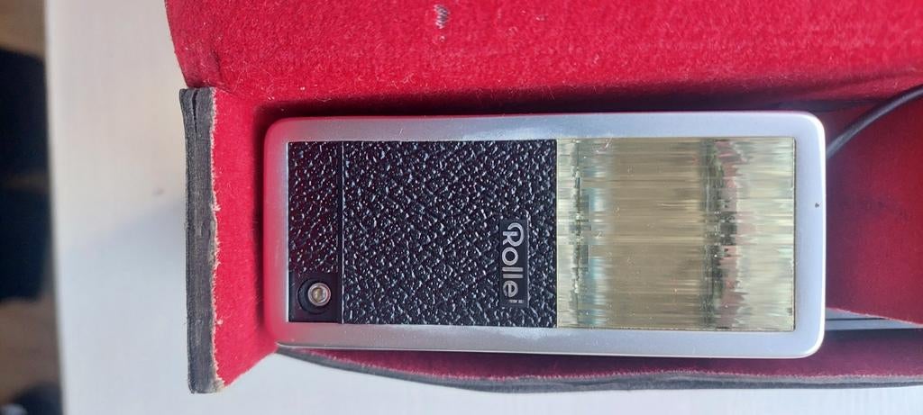 Vintage Rollei E27C Flitser met tas en kabel, Ophalen of Verzenden, Gebruikt, Overige merken