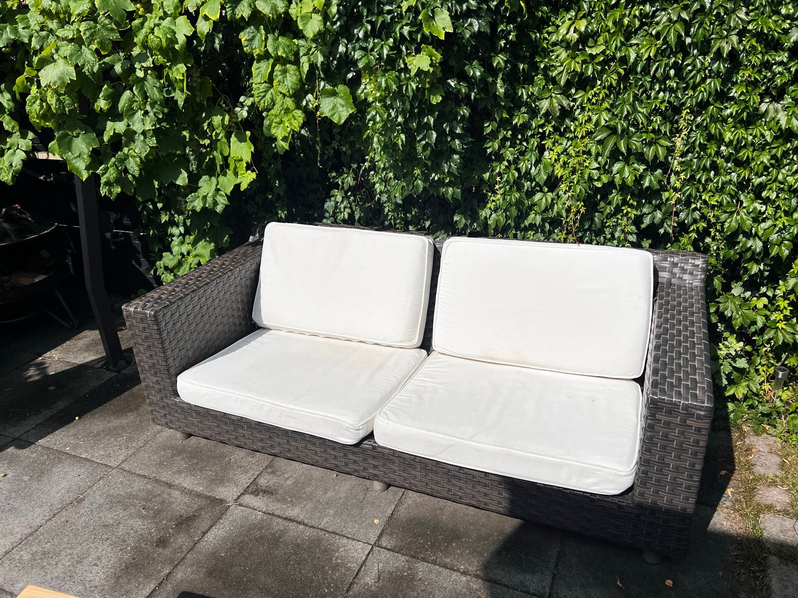Comfortabele Lounge Bank - 2 Zitplaatsen, Tuin en Terras, Tuinsets en Loungesets, Gebruikt, Loungeset, Wicker, Bank