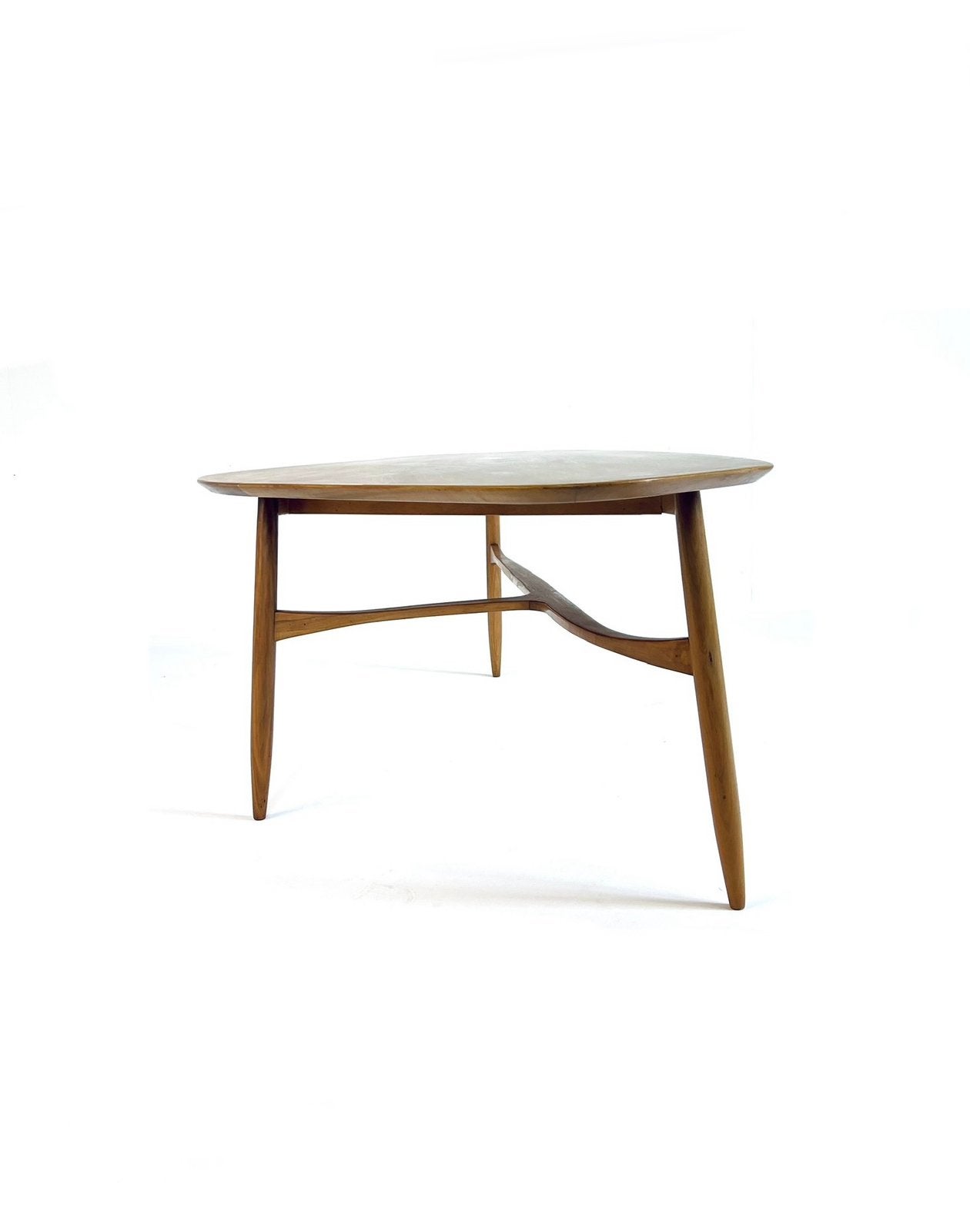 Vintage organisch gevormde salontafel, Svante Skogh ‘60, Huis en Inrichting, 50 – 75, Lauser, Vintage retro buisframe design rotan webbing papercord deens
