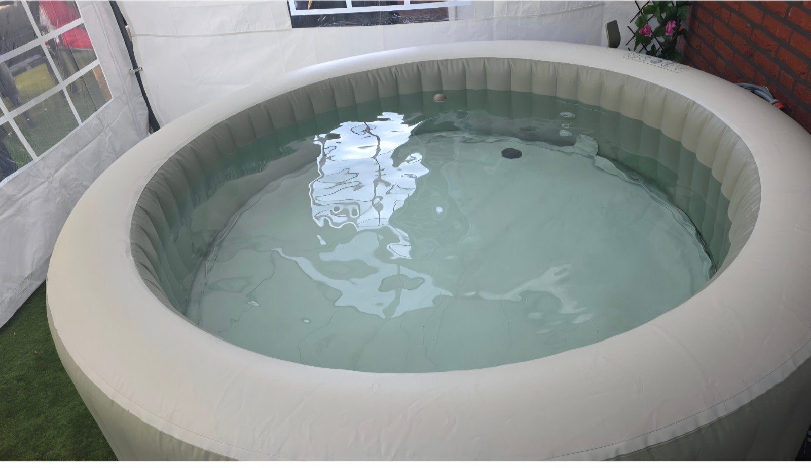 intex purespa olive green 6 persoons ZGAN, Tuin en Terras, Bubbelbaden en Hottubs, Ophalen, Zo goed als nieuw, Filter