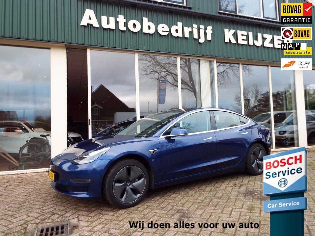 Tesla Model 3 Long Range AWD 75 kWh NIEUW ACCU PAKKET INCL.B, Auto's, Tesla, Automaat, Blauw, Stoelverwarming, 1000 kg
