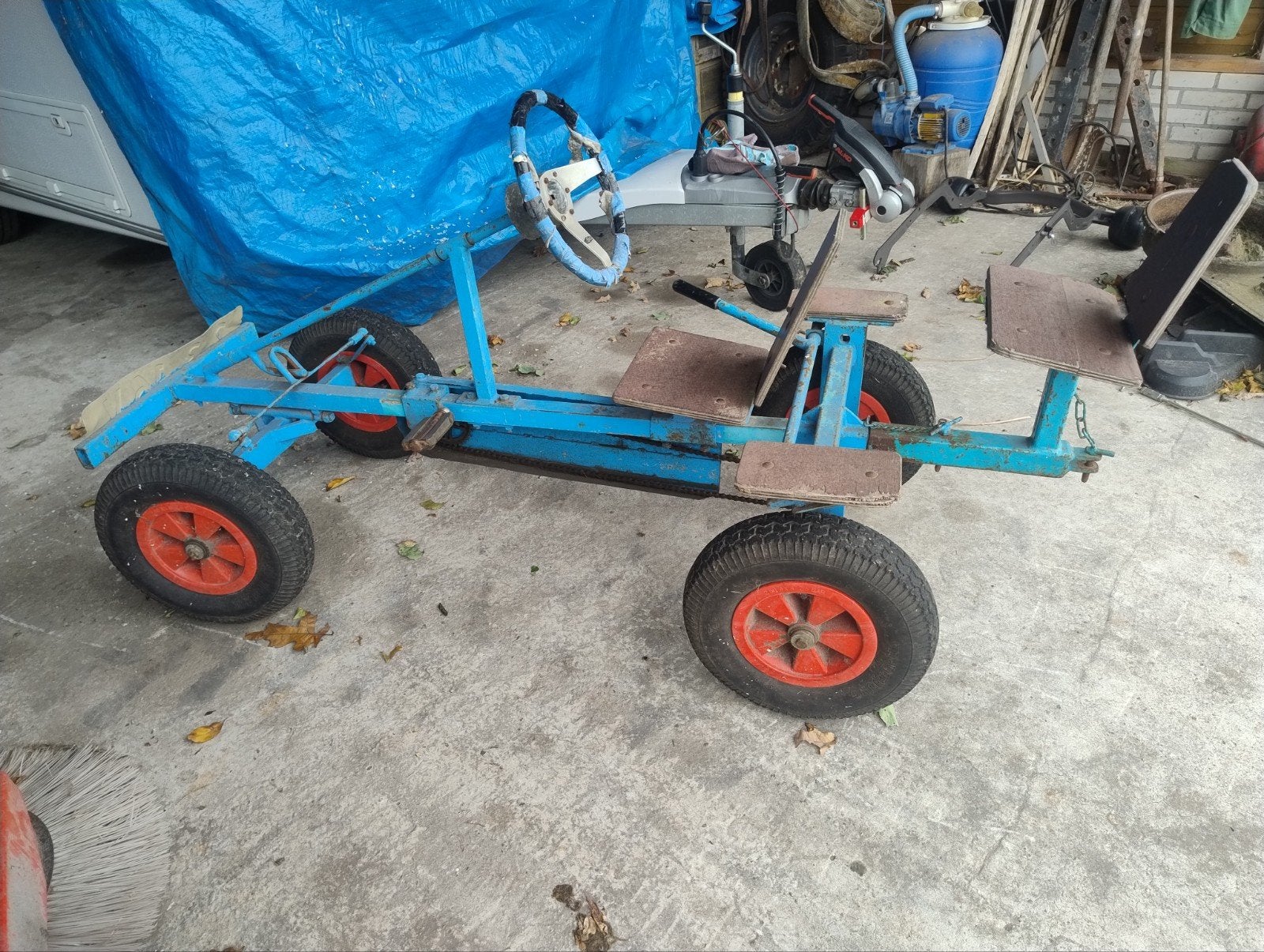 Trapskelter Eigenbouw Opknapper met Aanhanger, Kinderen en Baby's, Ophalen, Gebruikt