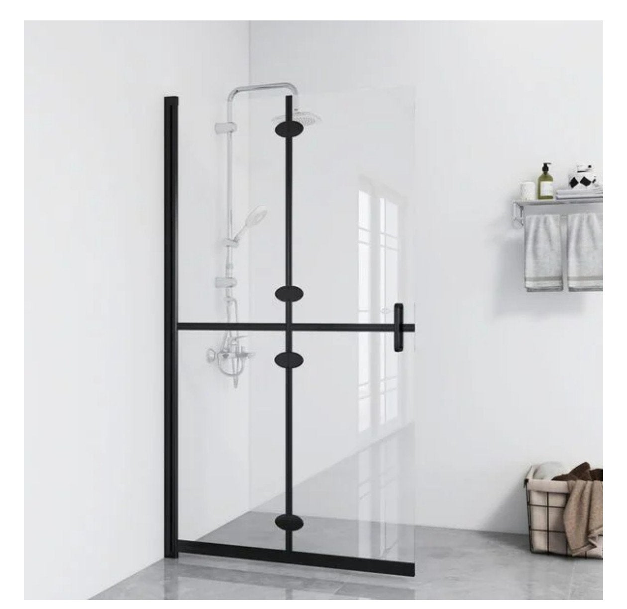Nieuwe Vidaxl Douchewand 70x190 Zwart - Ongebruikt, Ophalen of Verzenden, Nieuw