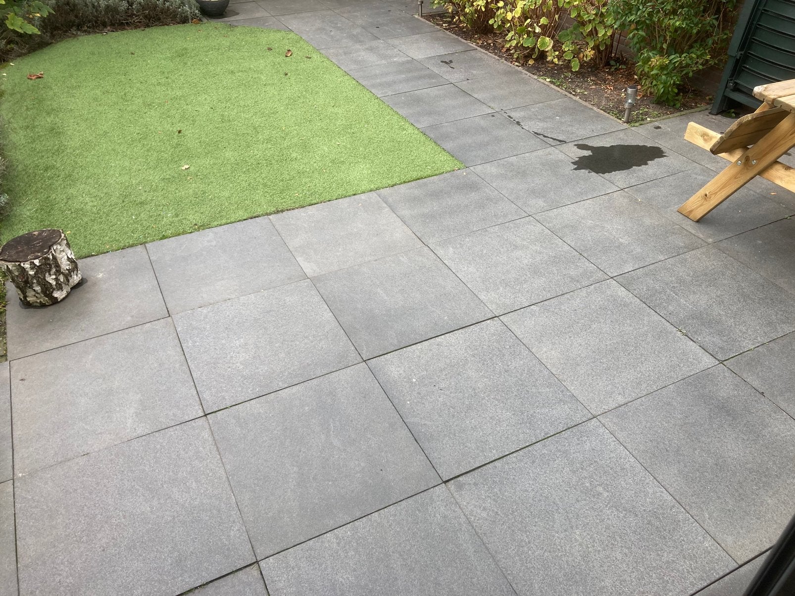 Natuurhardsteen tegels 60x60x3, Ophalen, Gebruikt, Terrastegels, Natuursteen