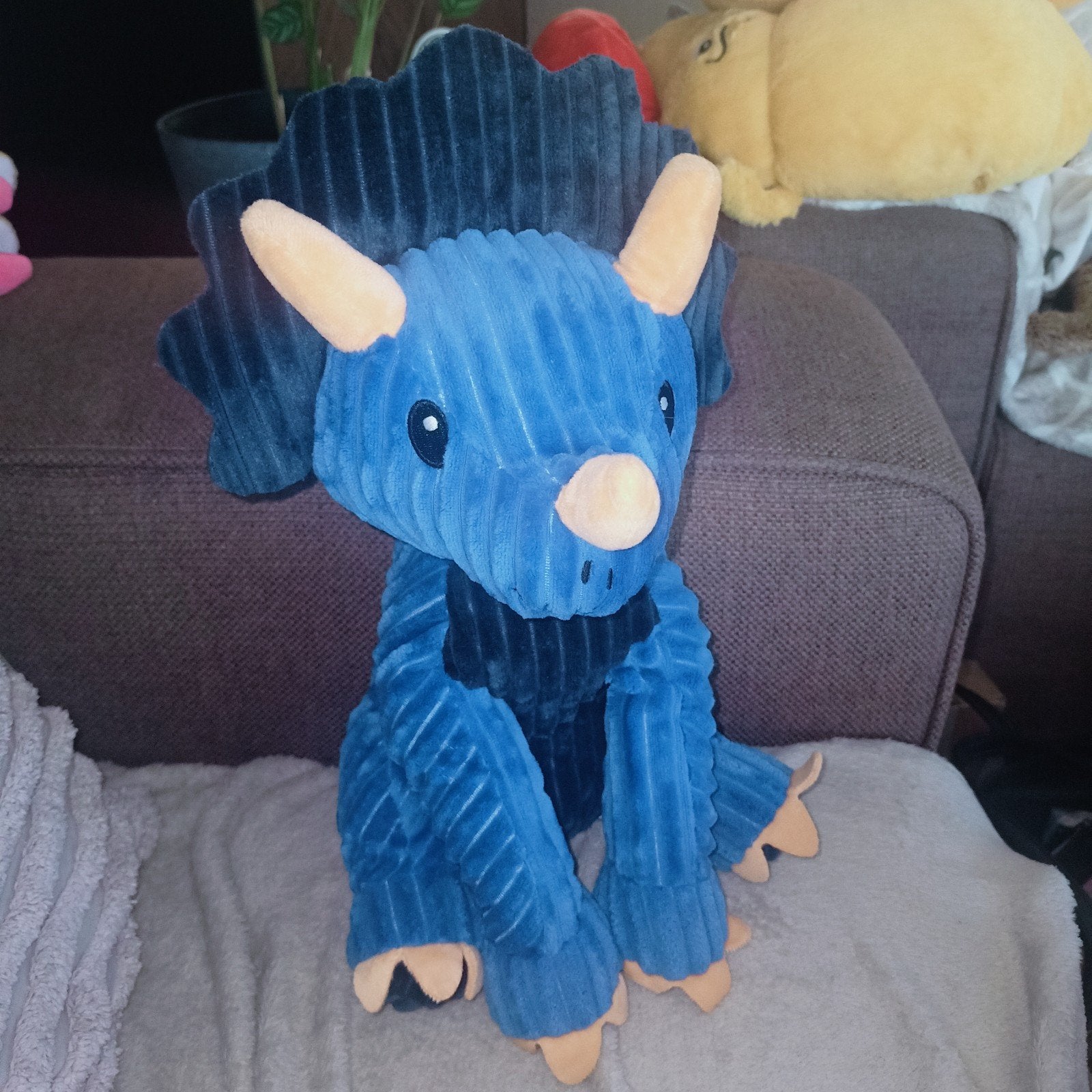 Nelly. Triceratops, venturelli amiciper angelo il peluche, Overige merken, Dinosaurus, Blauw, Ophalen of Verzenden