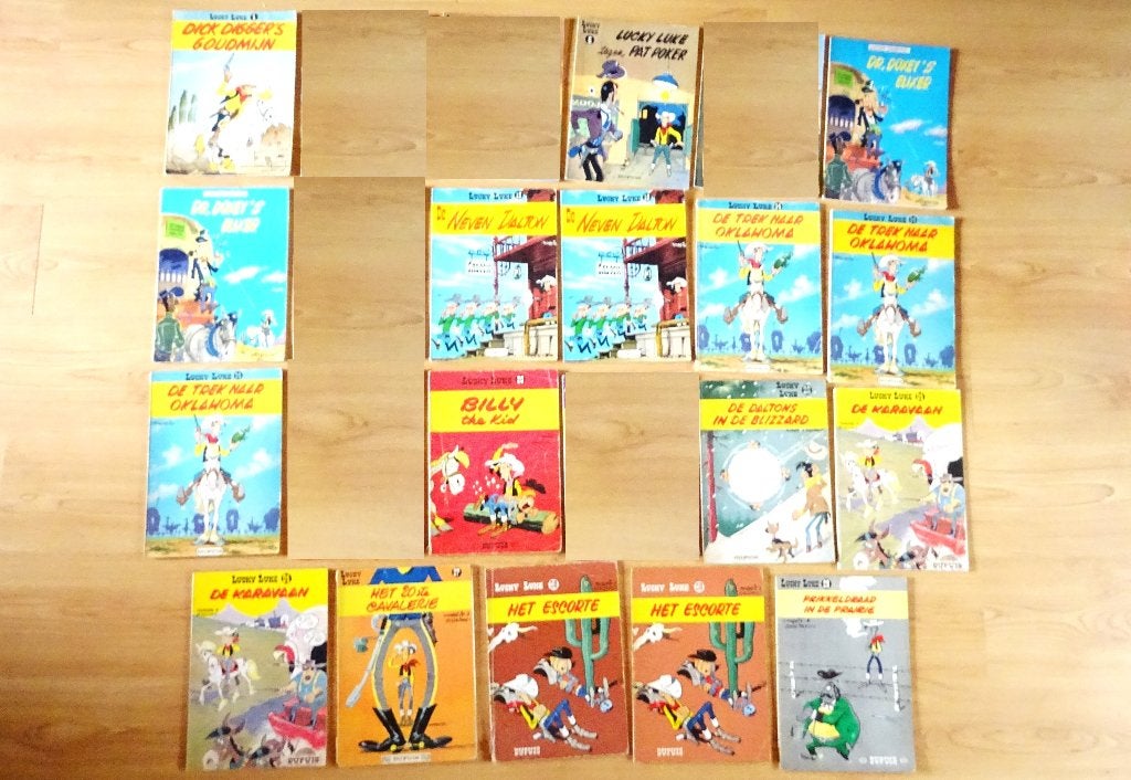 Lucky Luke stripboeken, mag ook per stuk, Meerdere stripboeken, Ophalen of Verzenden, Gelezen