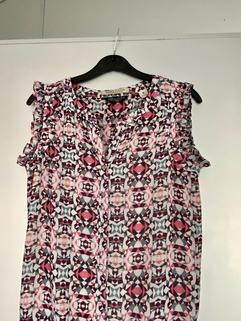 i435 nieuw: Maison Scotch maat XS/S kort jumpsuit playsuit, Wit, Nieuw, Maat 34 (XS) of kleiner, Maison Scotch