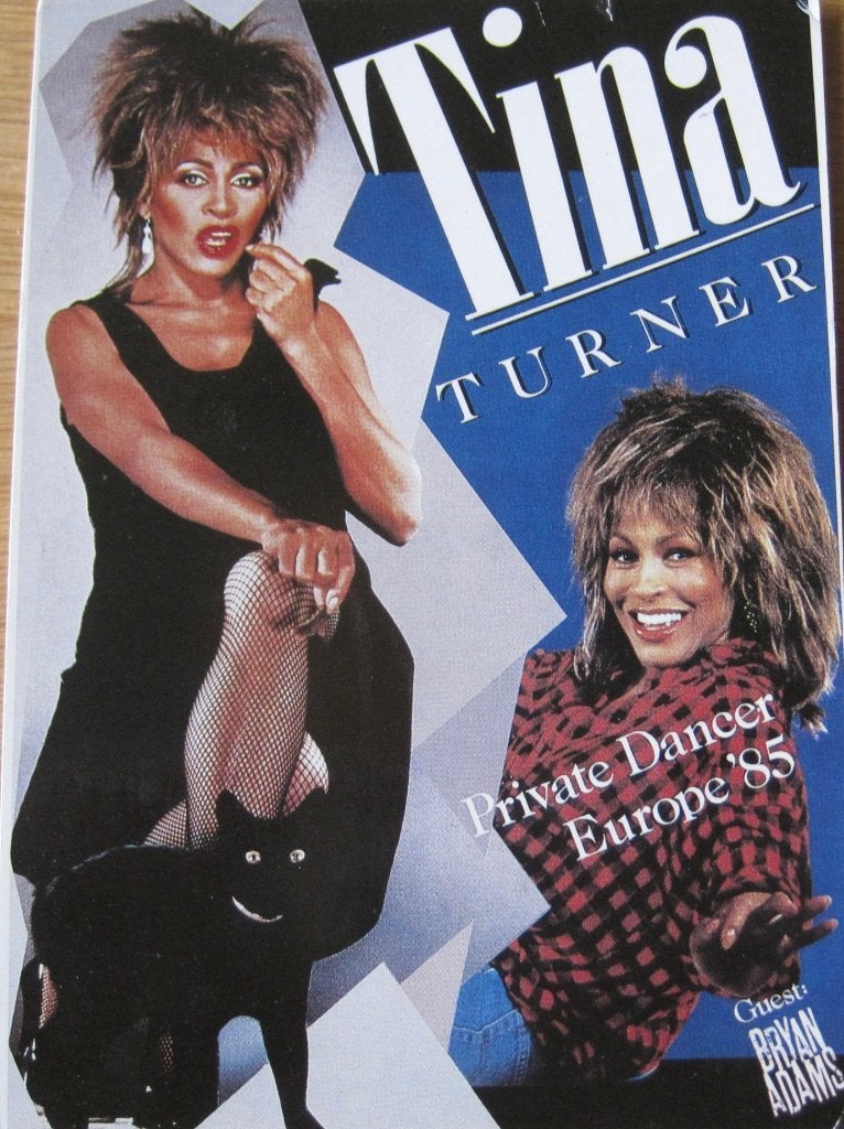 Tina Turner Private Dancer Tour 1985 - poster op kaart, Verzenden, 1980 tot heden, Ongelopen, Overige thema's