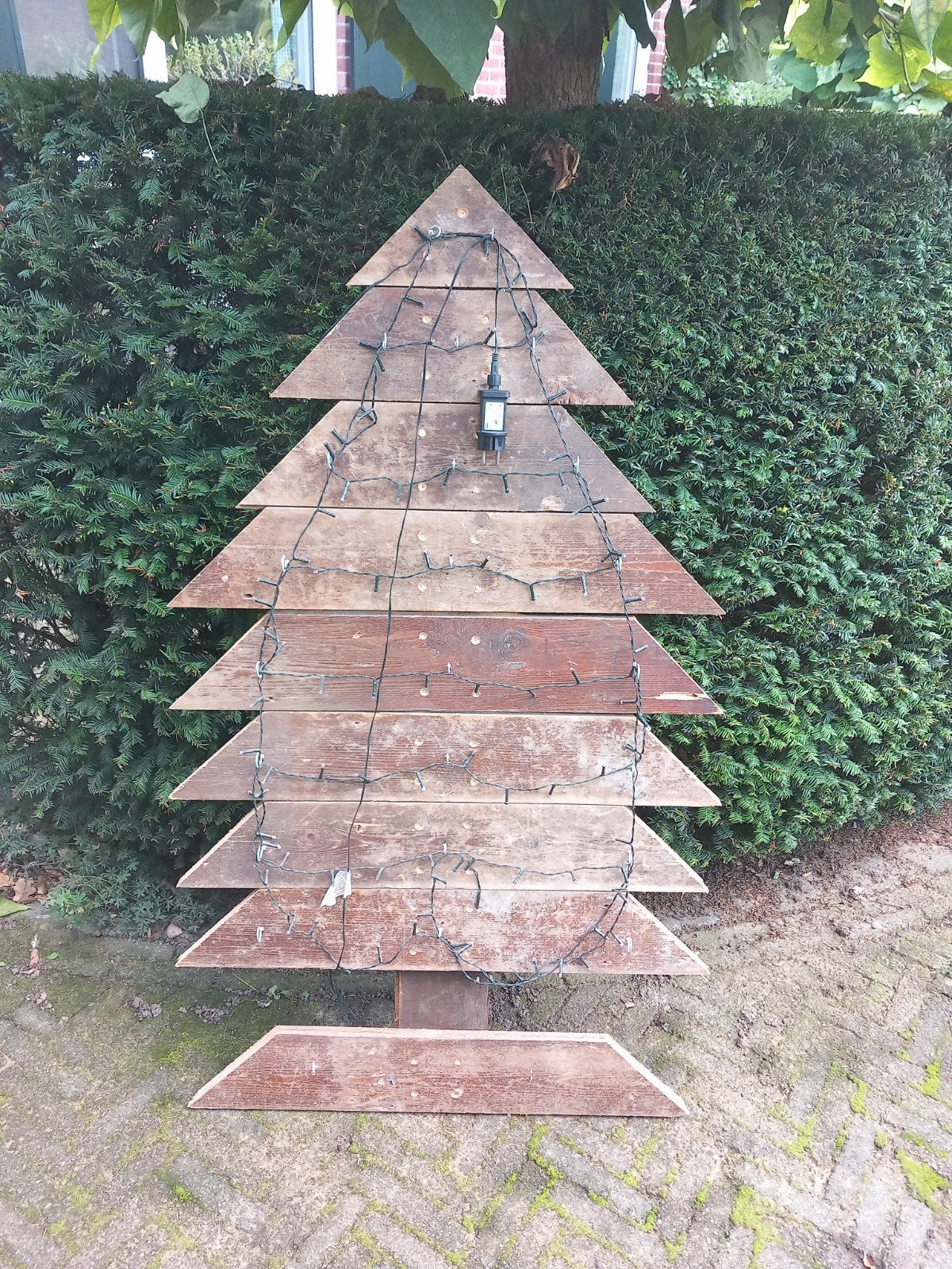 vintage houten kerstboom, Diversen, Ophalen, Gebruikt