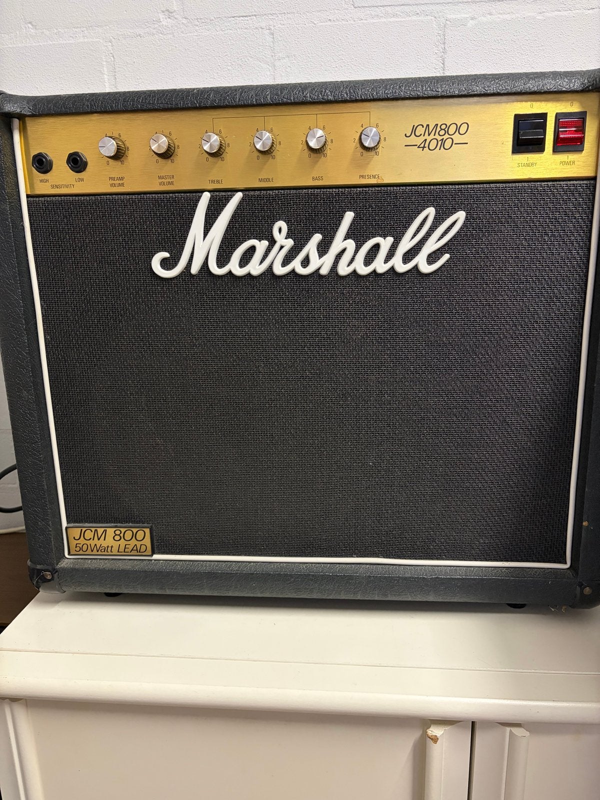 Marshall JCM800 4010 50 Watt LEAD Gitaarversterker, Ophalen, Gebruikt, Gitaar, 50 tot 100 watt
