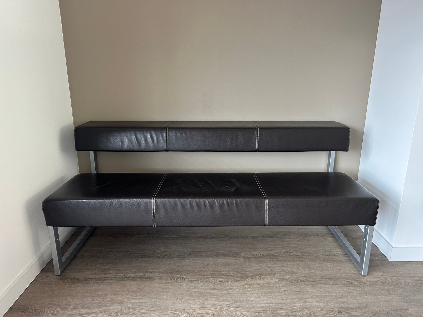 Leren eettafelbank van KFF, Ophalen, Minder dan 75 cm, Design, Driepersoons