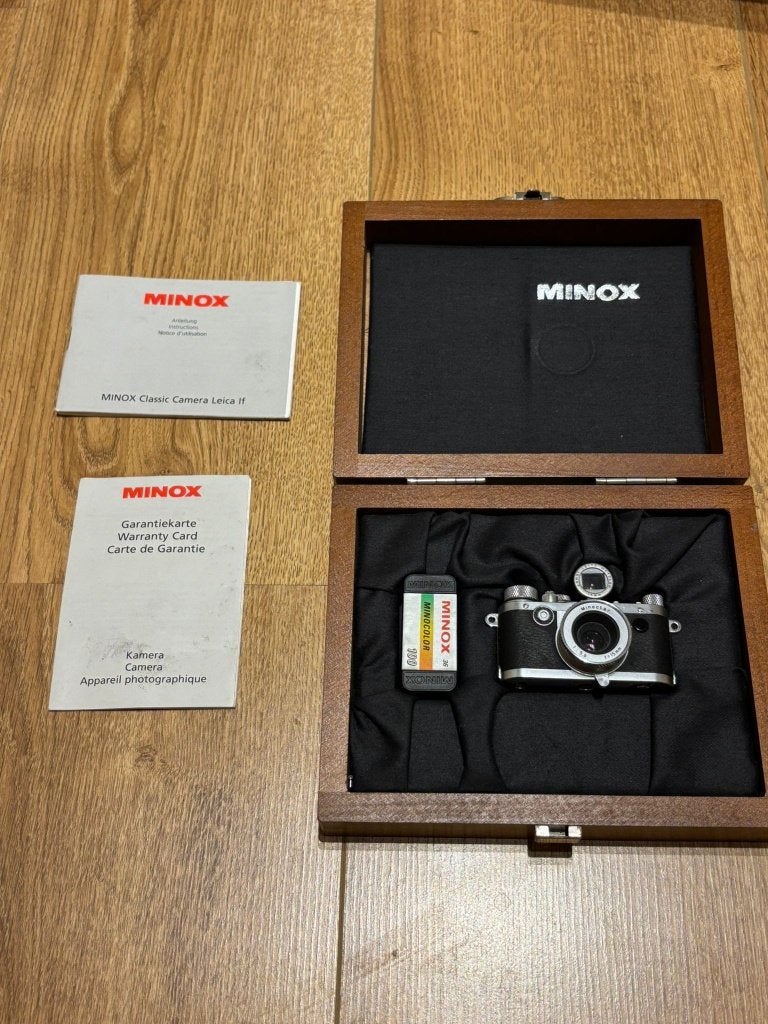 Minox Classic Camera Leica If - Compleet in Houten Doos, Audio, Tv en Foto, Fotocamera's Analoog, Ophalen of Verzenden, Nieuw