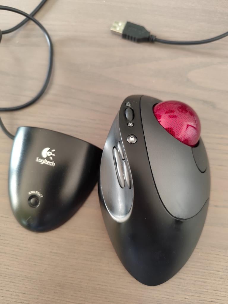 Logitech Cordless optical trackman T-RB22, Computers en Software, Vintage Computers, Ophalen of Verzenden