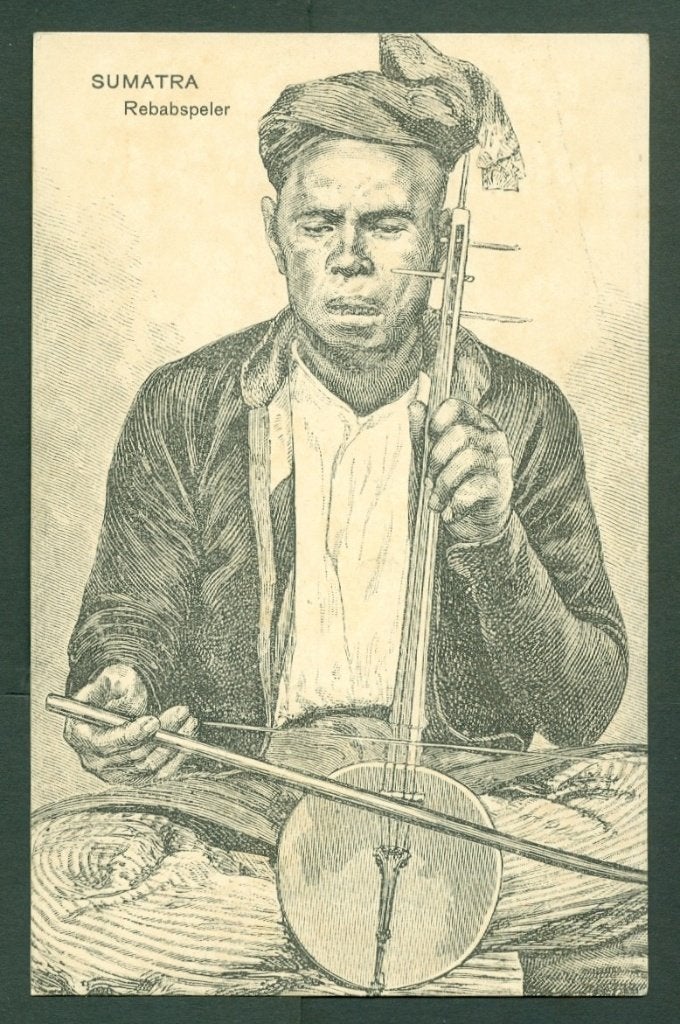 AK Nederlands Indie Sumatra Rebabspeler, Ophalen of Verzenden, Voor 1920, Ongelopen, Gelderland