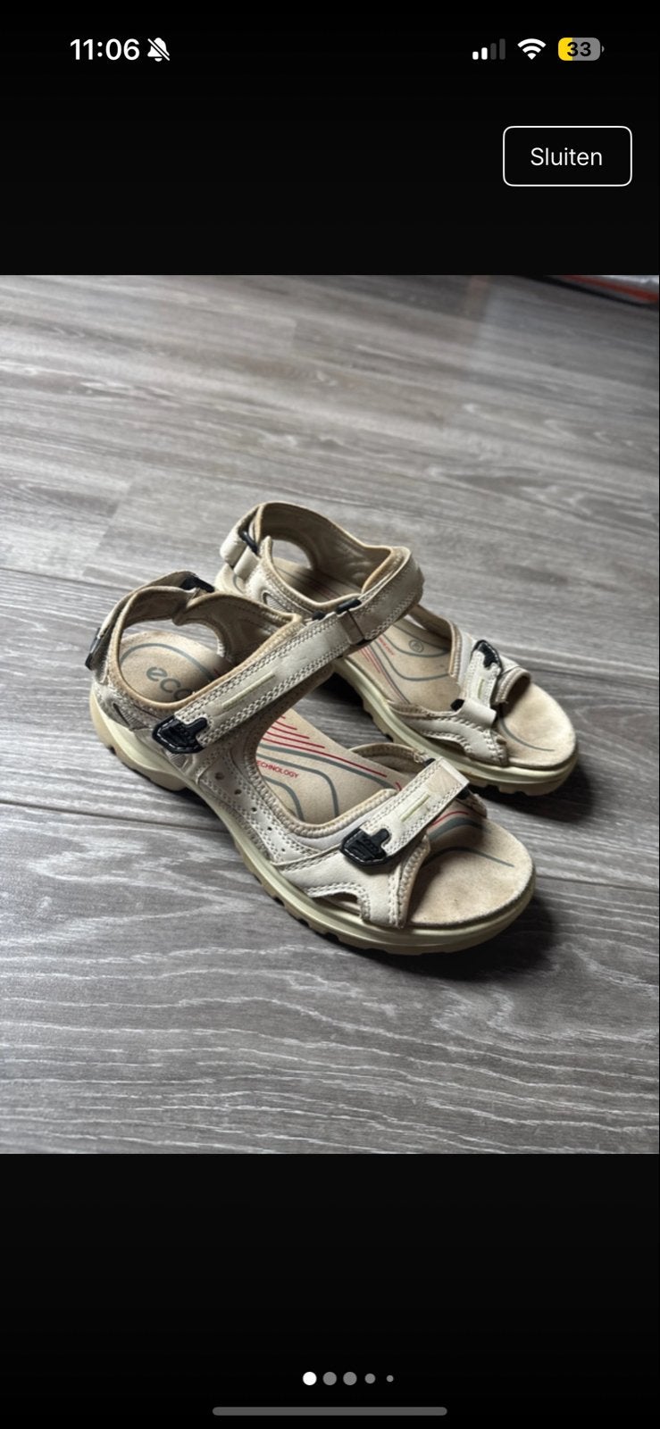 Ecco wandel sandalen - Maat 40, Kleding | Dames, Schoenen, Beige, Zo goed als nieuw, Sandalen of Muiltjes, Ophalen of Verzenden