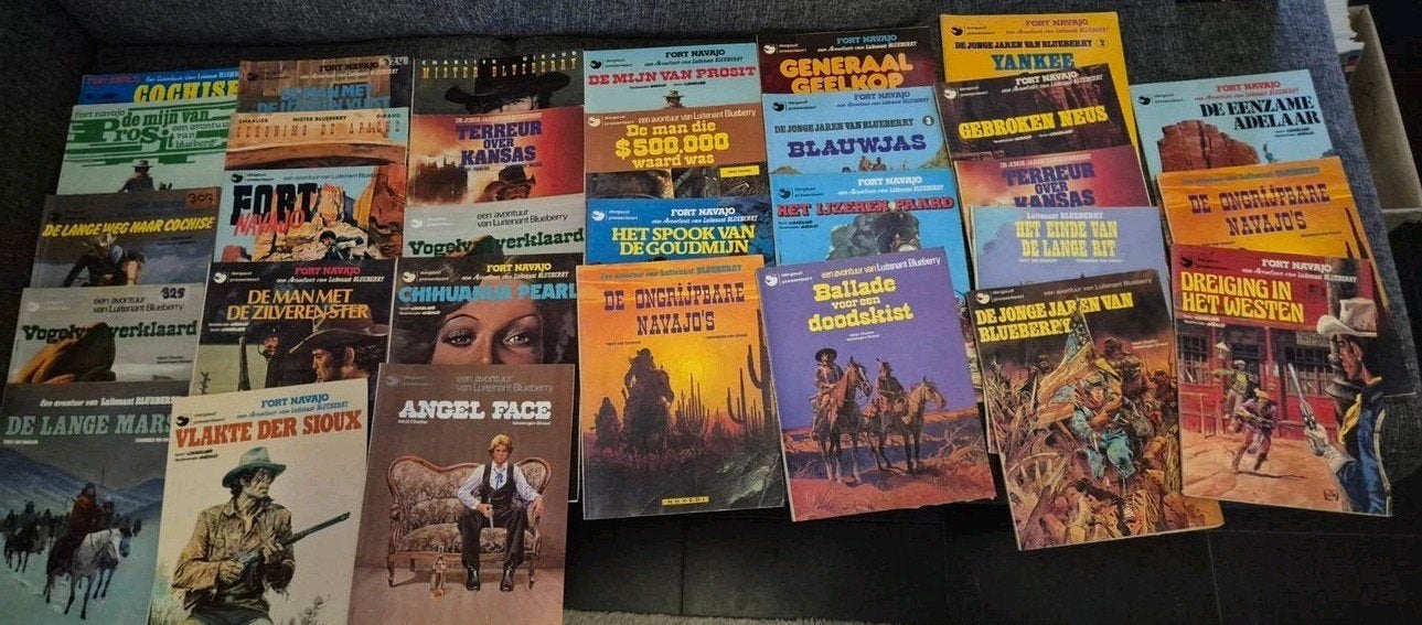 Stapel Western strips: Fort Navajo - Luitenant Blueberry, Boeken, Meerdere stripboeken, Ophalen of Verzenden, Gelezen, Jean-Michel Charlier, Jean Giraud