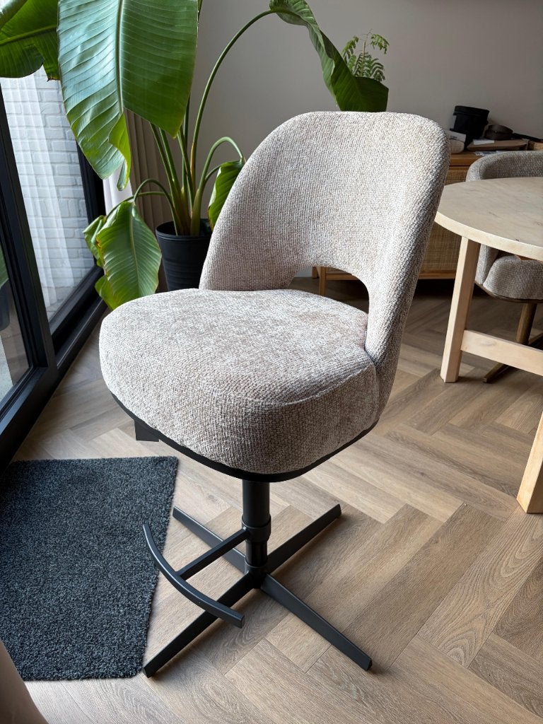 Nieuwe LABEL51 Port Grimaud barstoel | Naturel Haga | 1 stuk, Ophalen, In hoogte verstelbaar, 60 tot 90 cm, Nieuw
