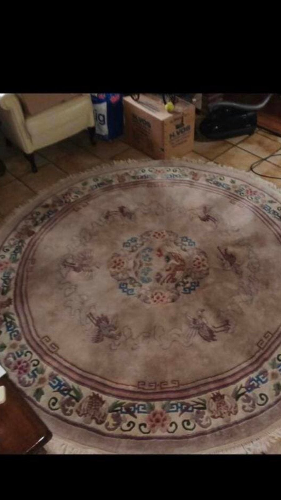 Dik rond Chinees kleed, Ophalen, Gebruikt, Rond, 100 tot 150 cm
