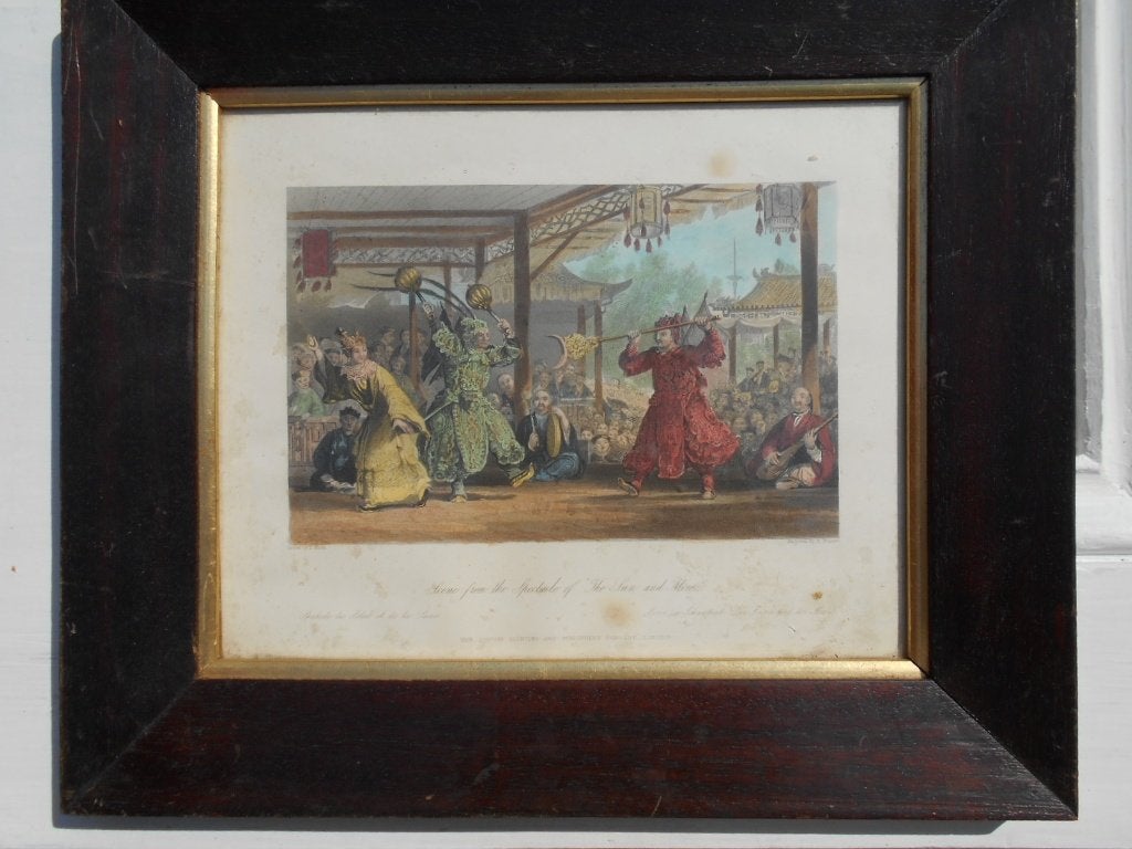 1858 Chinese Litho Spectacle of ‘The Sun and Moon’. (Bke-21), Antiek en Kunst, Ophalen