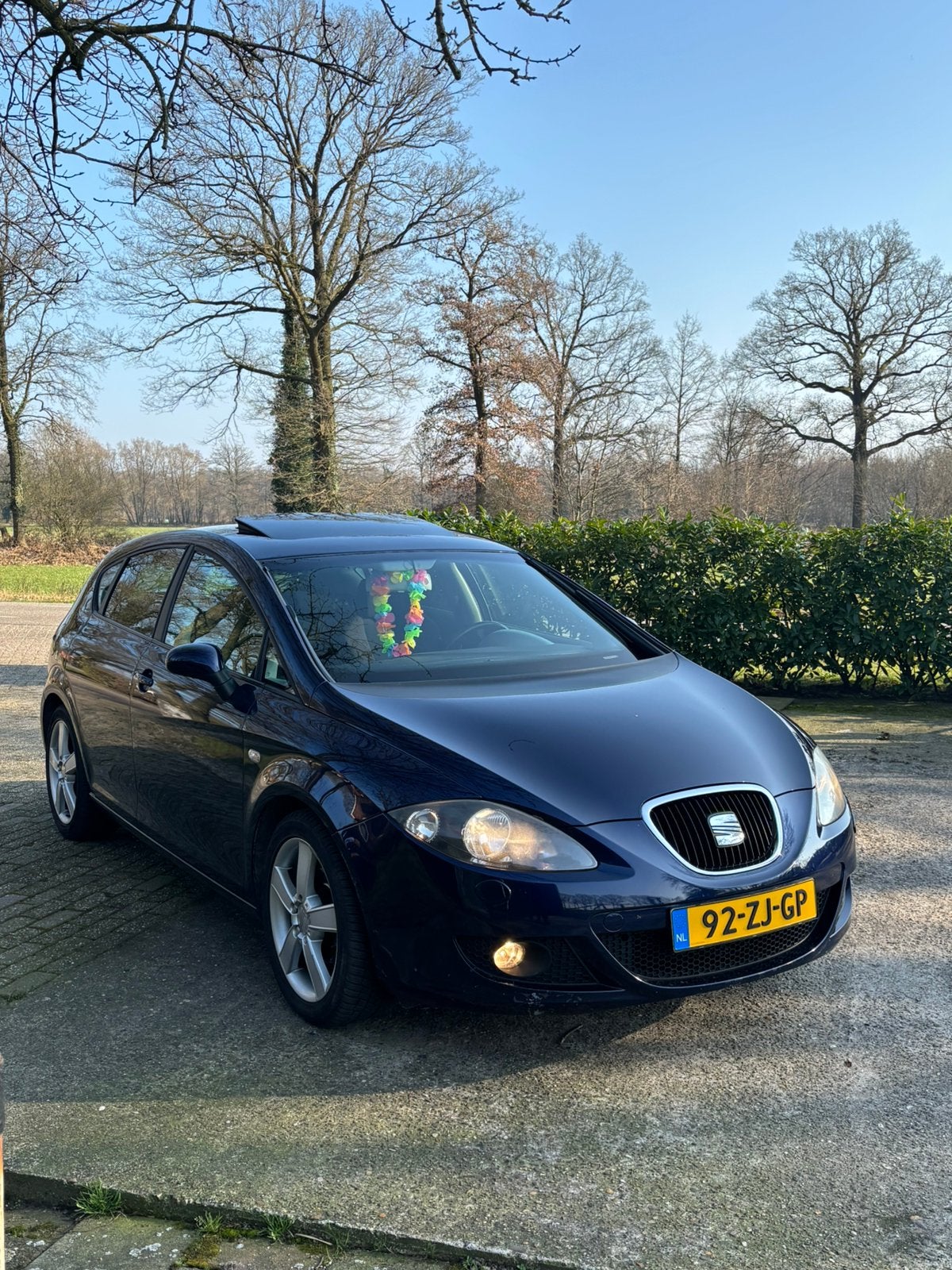 Seat Leon 1.6 2008 Pano Stoelverw, Auto's, Dealer onderhouden, Stof, Zwart, 4 cilinders