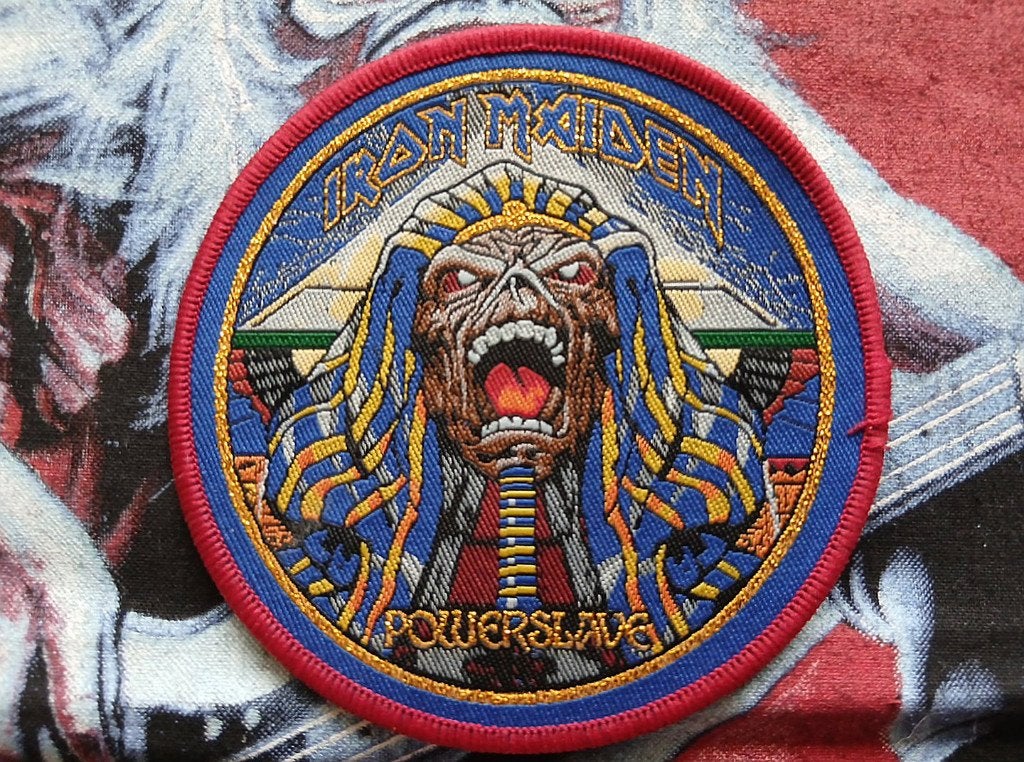 Iron Maiden prachtige Powerslave limited edition patch 72, Ophalen of Verzenden, Nieuw, Kleding