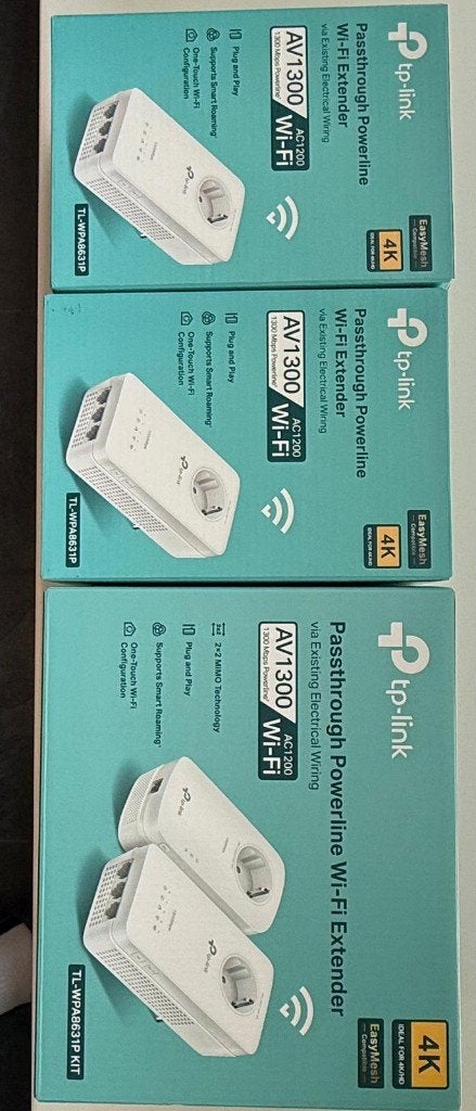TP-Link TL-WPA8631PKIT Powerline Adapter Kit 4x, Ophalen of Verzenden, Zo goed als nieuw, TP-Link, Devolo