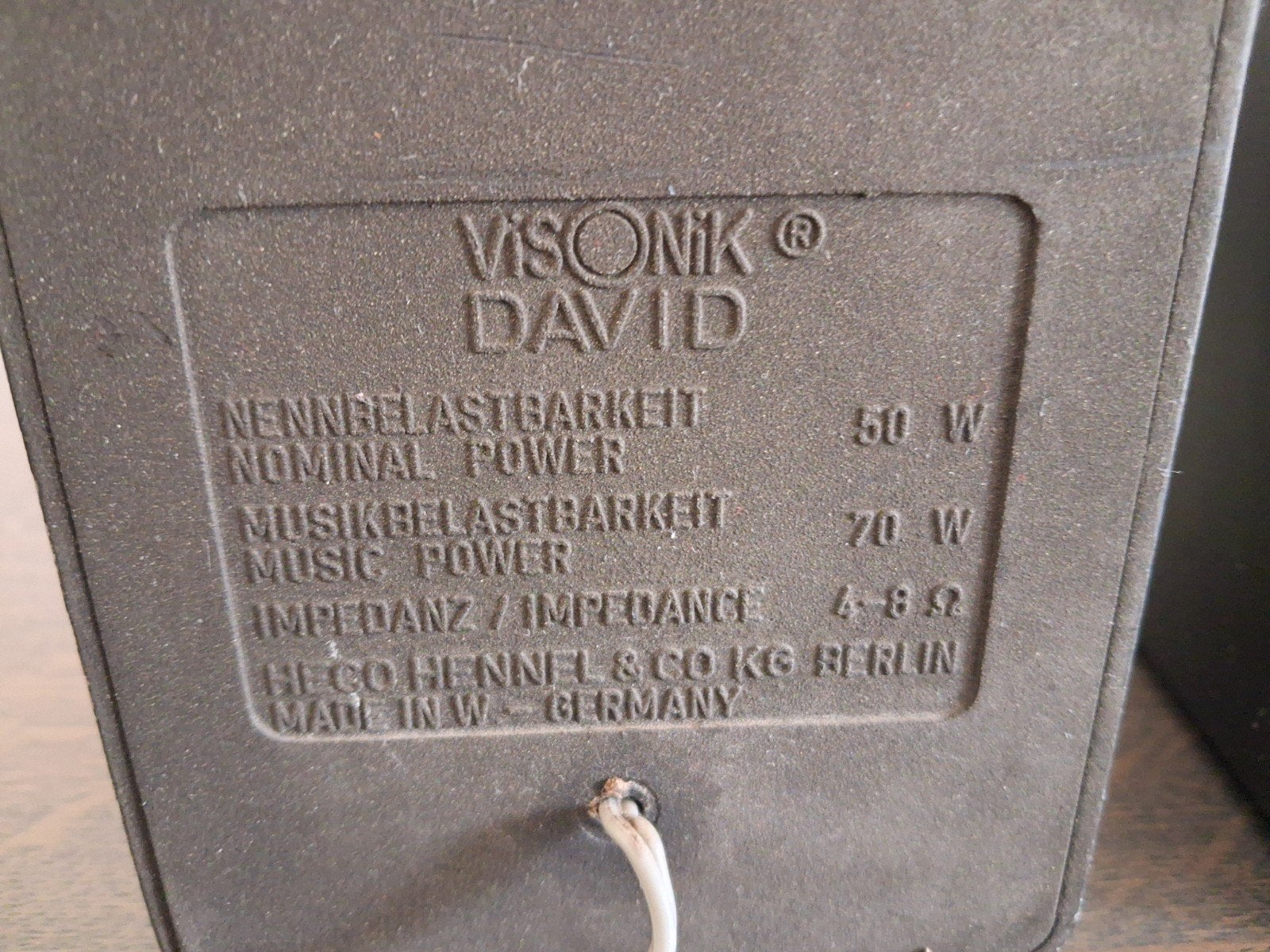 Visonik DAVID speakers 50-70 Watt, Overige merken, Gebruikt, Ophalen of Verzenden, 60 tot 120 watt