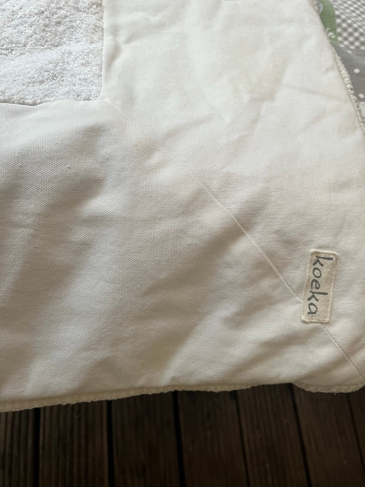 Koeka boxkleed wit en grijs 75x94 - Omkeerbaar, Ophalen, Gebruikt