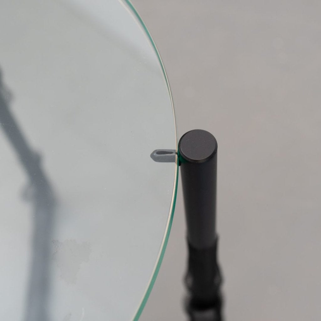 Gispen 413 Bijzettafel Glas - Zwart, Niet ingevuld, Nieuw, Niet ingevuld, Niet ingevuld
