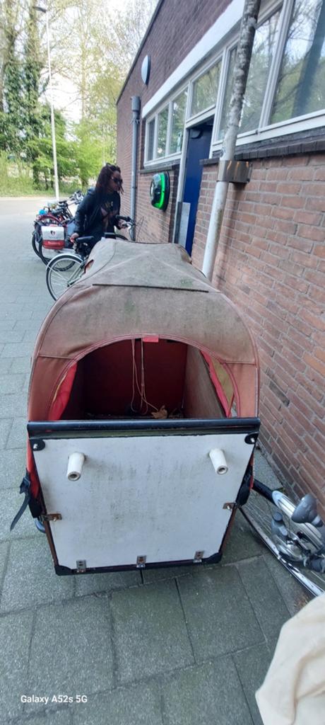 Babboe bakfiets met huif -, Gebruikt, Trommelrem, Ophalen, Overige merken