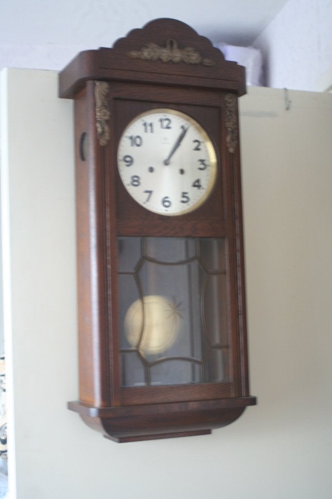 Antieke mooie regulateur klok, Ophalen of Verzenden