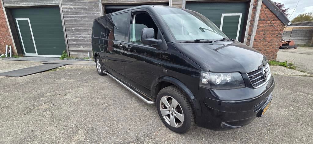 Volkswagen Transporter 2.5 TDI 1.0 96KW DC 2006, Zwart, Volkswagen, 2020 kg, Origineel Nederlands