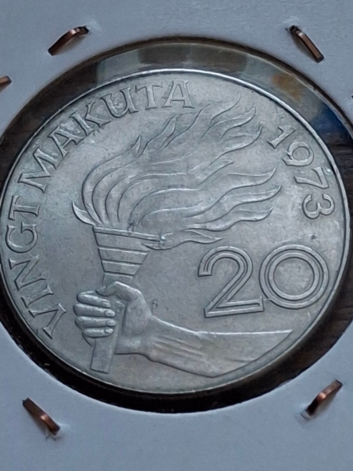 Zaire 20 Makuta 1973, Ophalen of Verzenden, Overige landen
