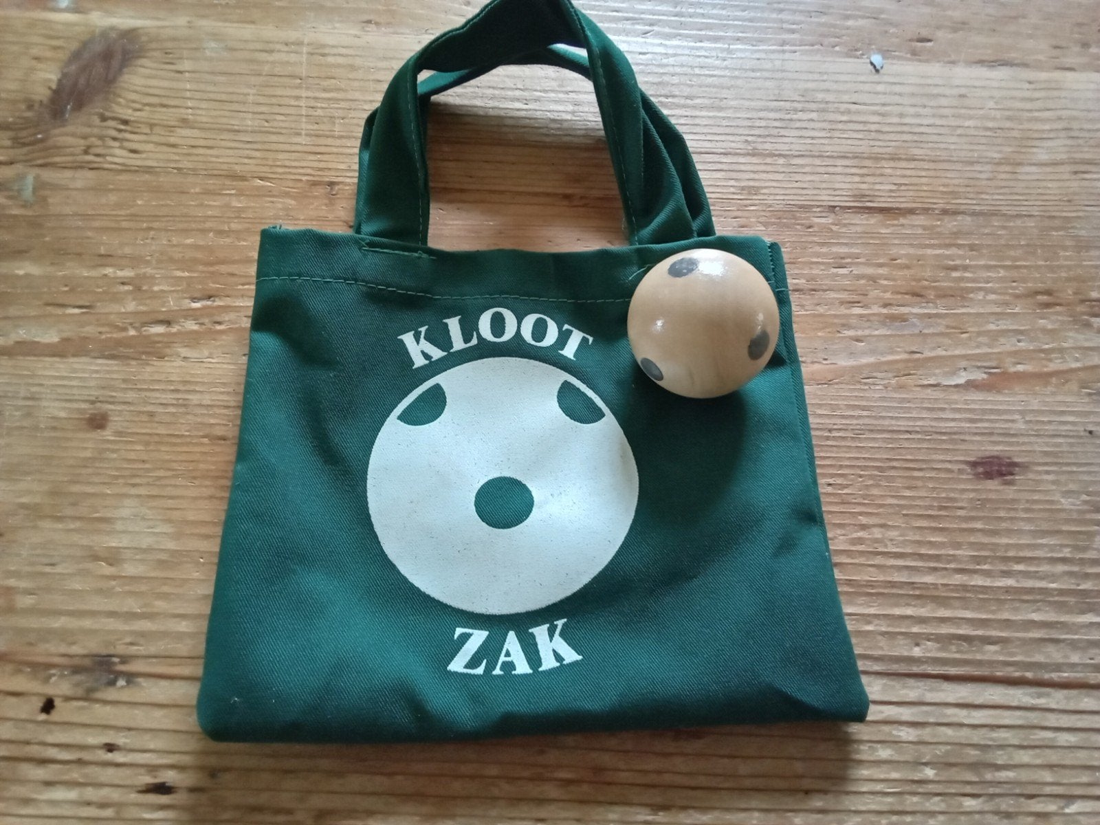 Klootschiet bal met zakje, Ophalen of Verzenden, Zo goed als nieuw, Zwart, Handtas