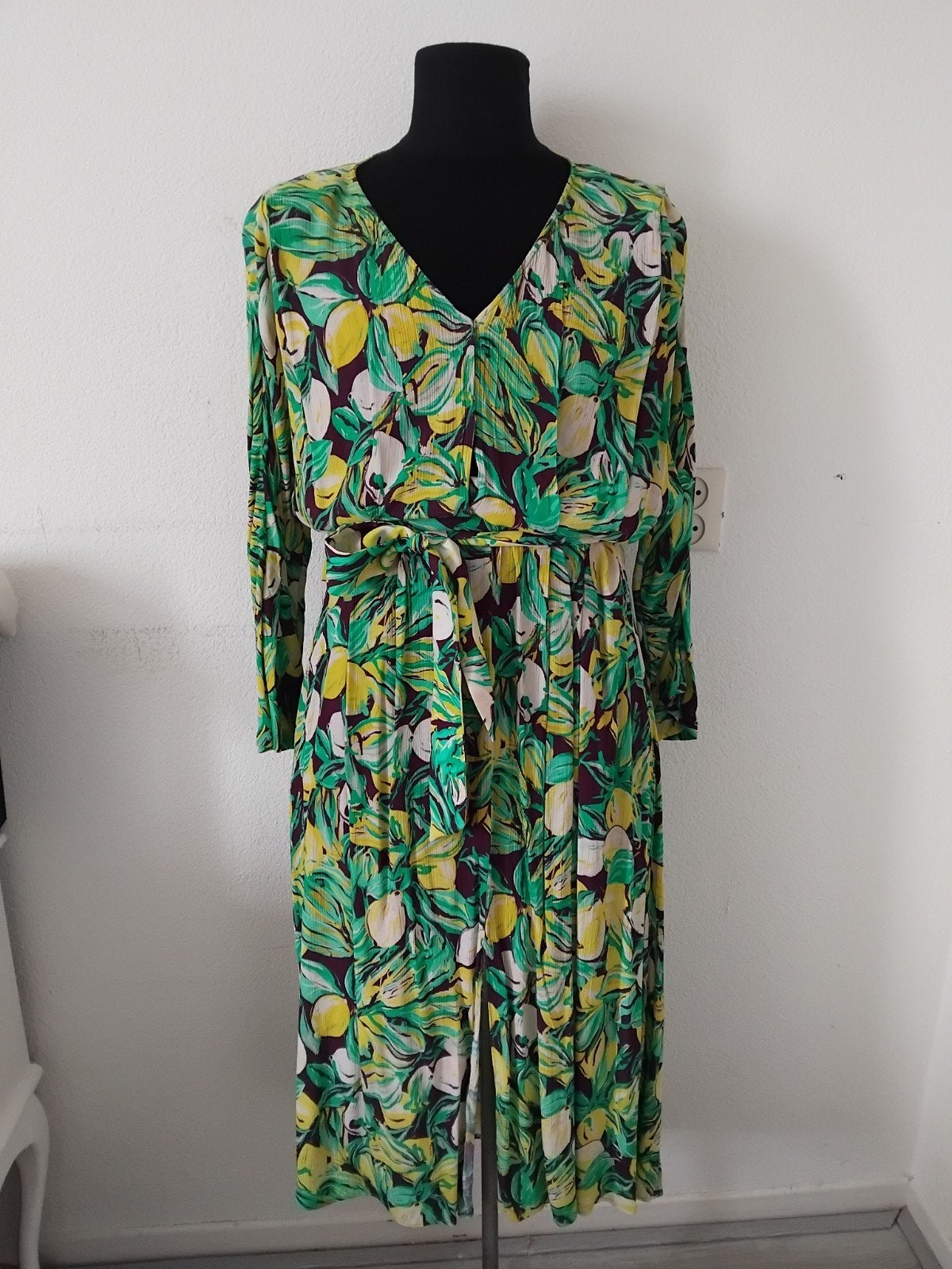 POM Amsterdam jurk met citroenprint 38/40, Kleding | Dames, Maat 38/40 (M), POM Amsterdam, Meerkleurig, Ophalen of Verzenden