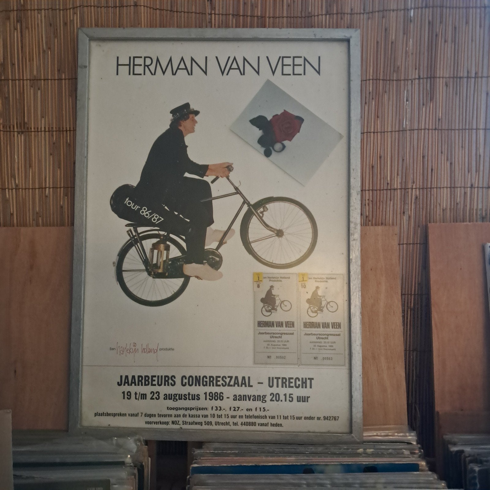 Herman van Veen Tour 86/87 Concertposter Jaarbeurs Utrecht, Verzamelen, Ophalen
