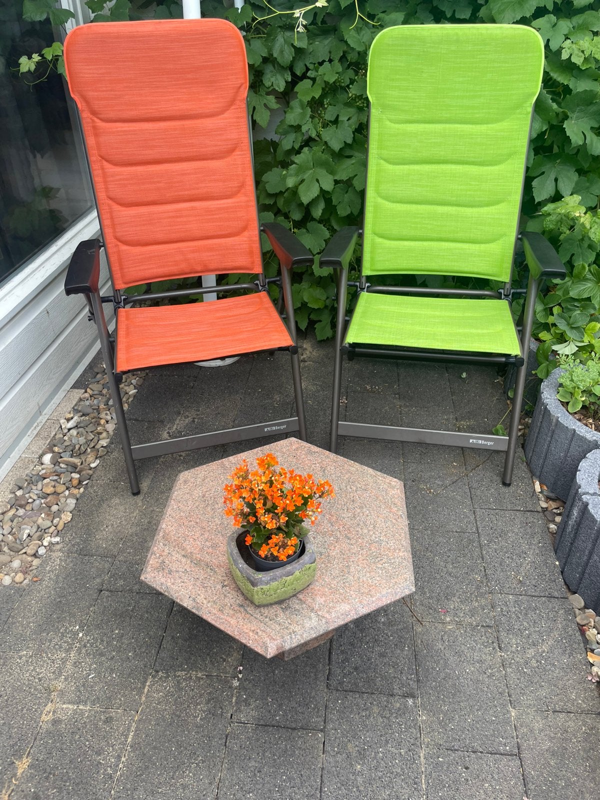 2 zgan tuinstoelen verstelbaar., Ophalen of Verzenden, Zo goed als nieuw, Kunststof, Verstelbaar