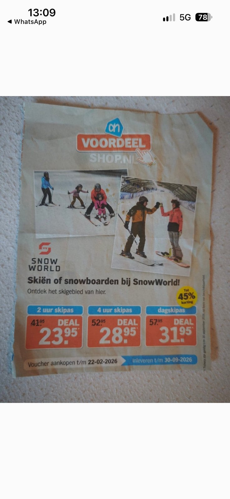 2x Snowworld dagskipas koopje!, Twee personen