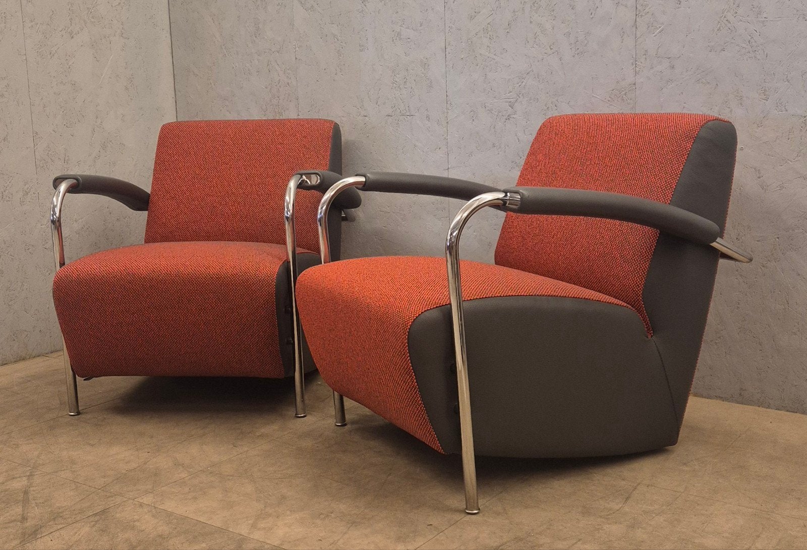 Leolux Scylla fauteuils ontwerp Gerard Vollenbrock, 4 stuks