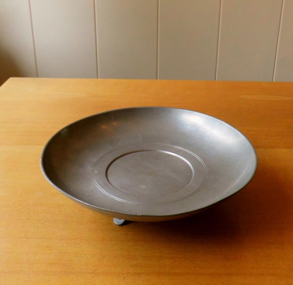 Art Deco tinnen fruitschaal., Ophalen of Verzenden