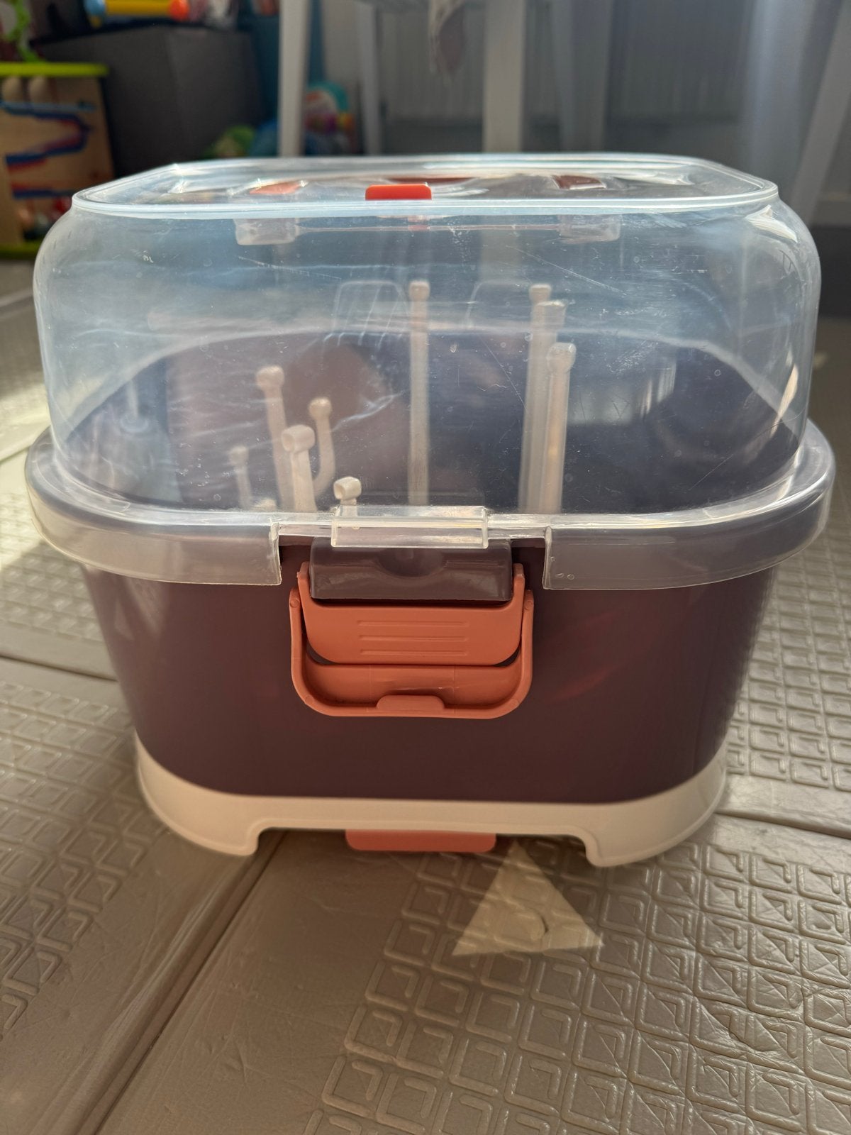 Portable Baby Bottle Drying Rack with Cover / Storage Box, Ophalen of Verzenden, Zo goed als nieuw