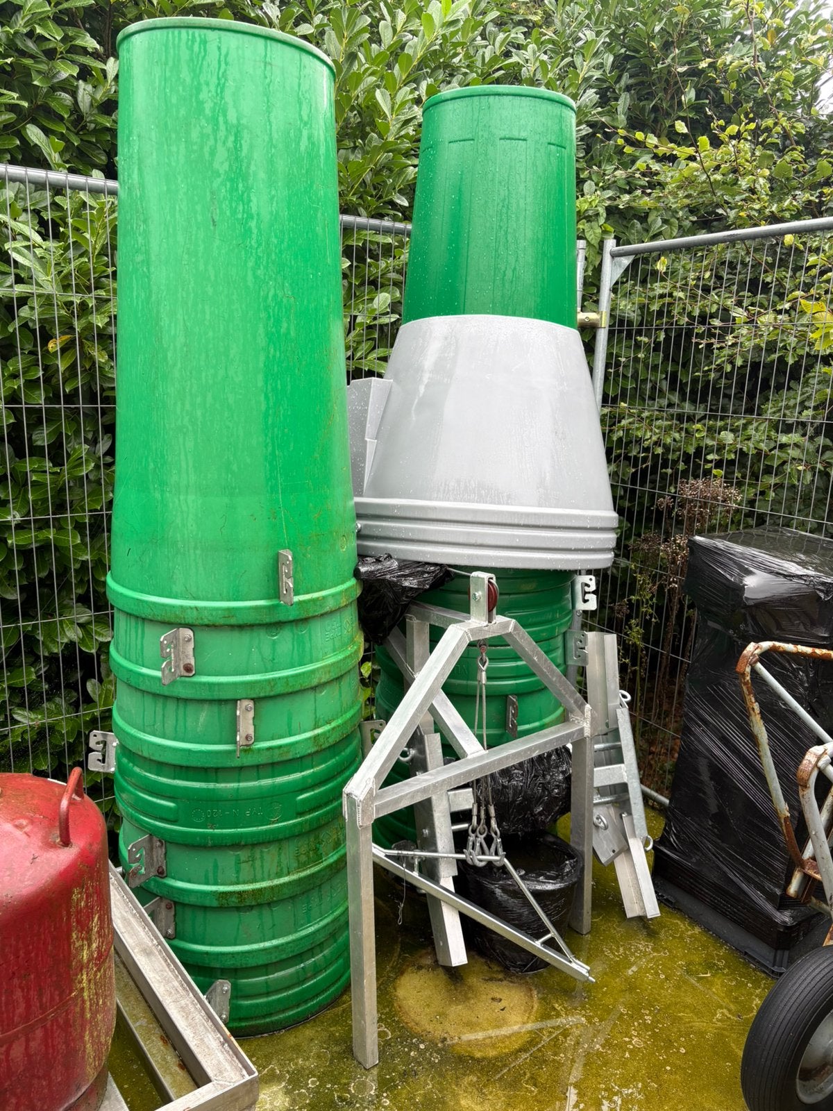 Stortkokerset compleet 2 x gebruikt, Ophalen