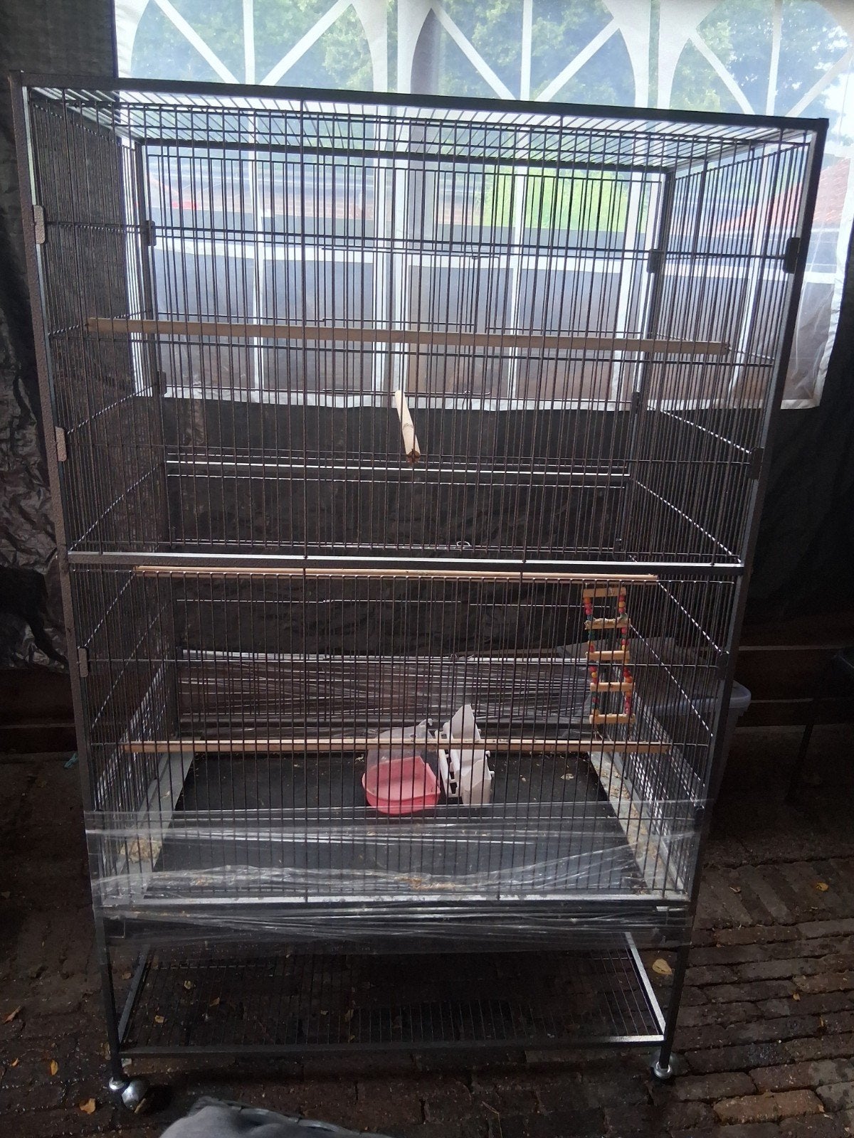 Grote vogelkooi, Ophalen, Metaal, Vogelkooi