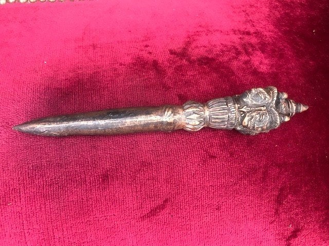 bronzen phurba/ vajrakila, Tibet, Ophalen of Verzenden, Brons