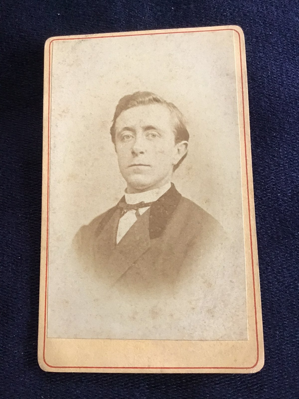 CDV, Man, A. KOORENHOFF, LEIDEN, Carte de Visite, Ophalen of Verzenden, Voor 1940, Gebruikt, Foto