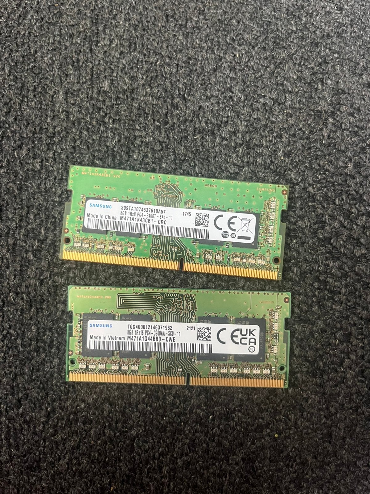 Samsung DDR4 RAM Geheugenmodules (2x 8GB 16gb) 2400mhz sodim, Computers en Software, Ophalen, DDR4, 8 GB, Zo goed als nieuw