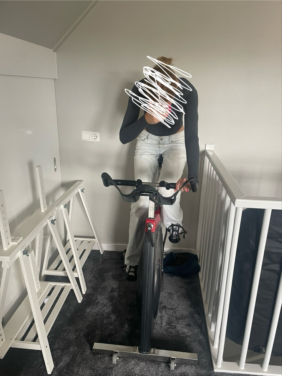 Spinningfiets - Ideaal voor thuistraining, Sport en Fitness, Fitnessapparatuur, Ophalen, Gebruikt, Spinningfiets, Metaal