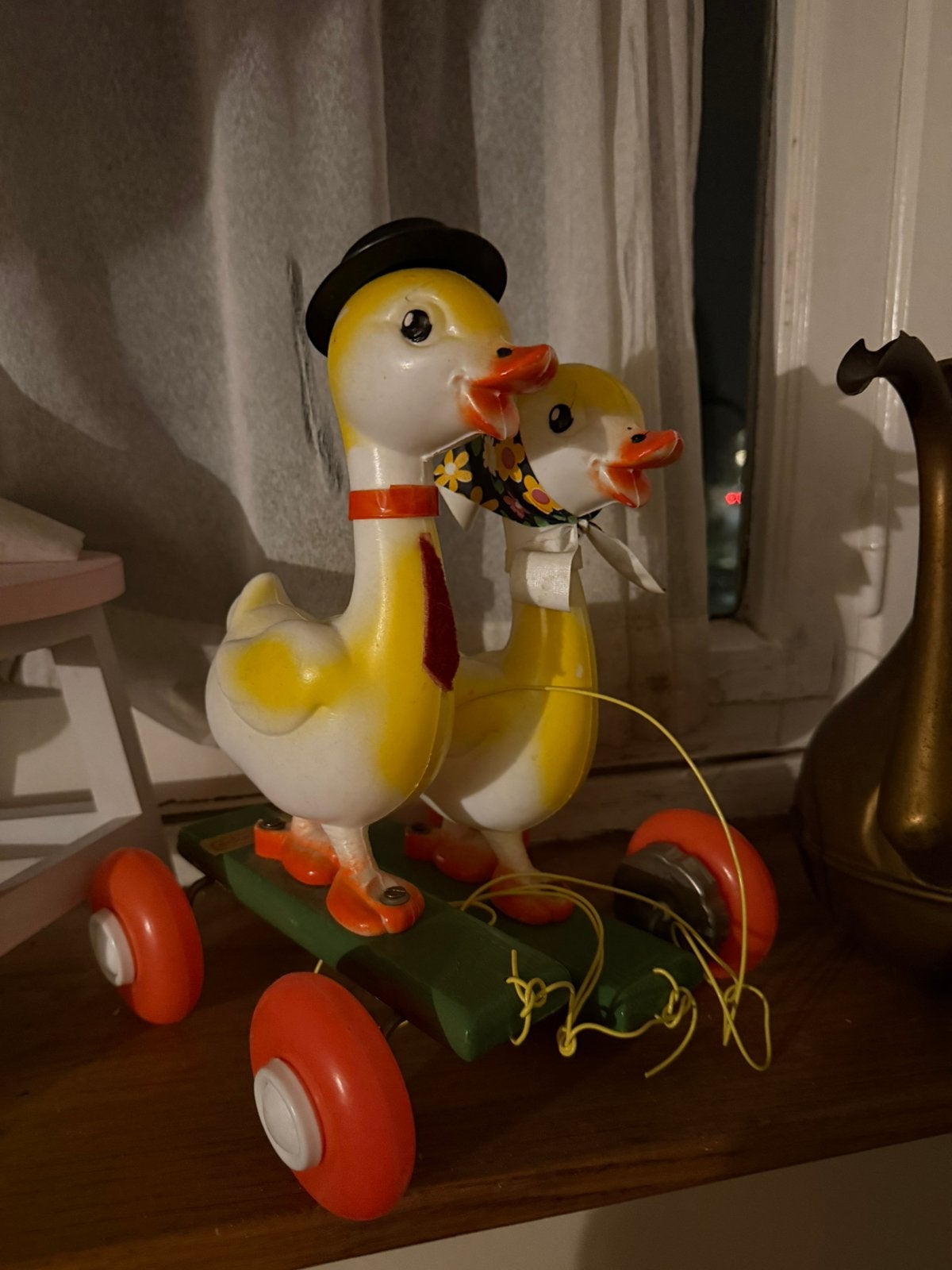 Oud speelgoed trekeendjes, Ophalen of Verzenden, Gebruikt