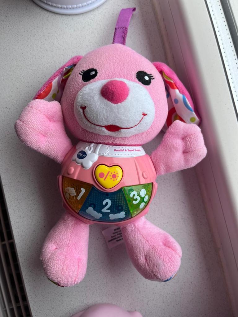 VTech Baby Knuffel & Speel Puppy Roze (3-24 maanden), Ophalen of Verzenden, Zo goed als nieuw, Overige typen, Met licht